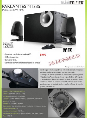 PARLANTES EDIFIER M1335 2.1